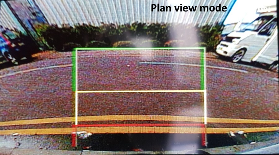 Reversing camera plan view