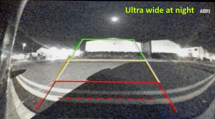 reversing camera at night ultra wide angle