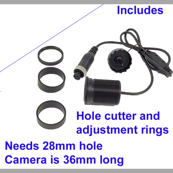 CCD bullet camera with 4 pin connectors