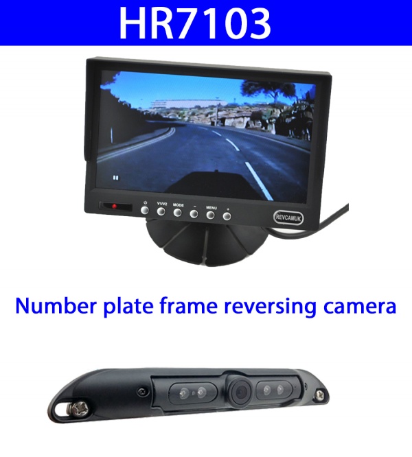 7 inch stand on dash monitor and number plate camera