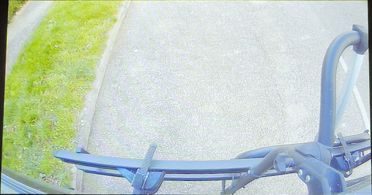 SYS70AHD showing day view on the clip on mirror monitor