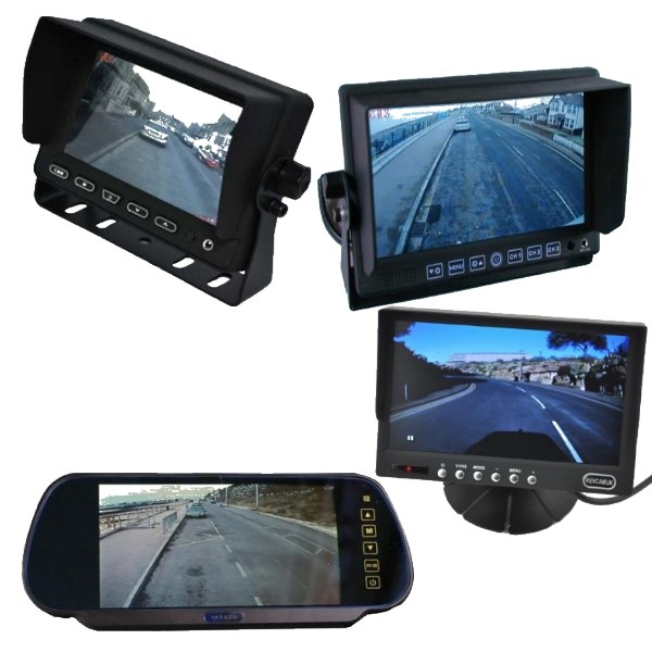 Single screen rear view monitors