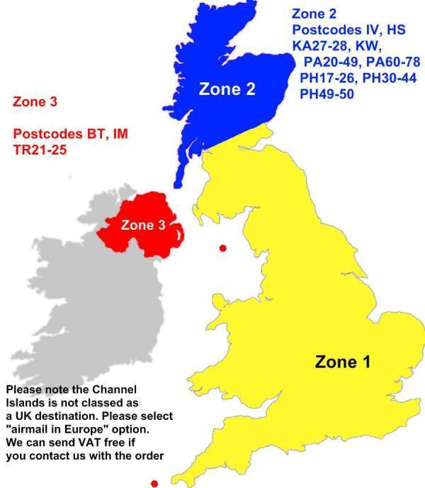 UK postage regions