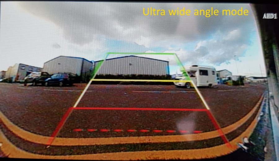 Reversing camera in ultra wide angled mode