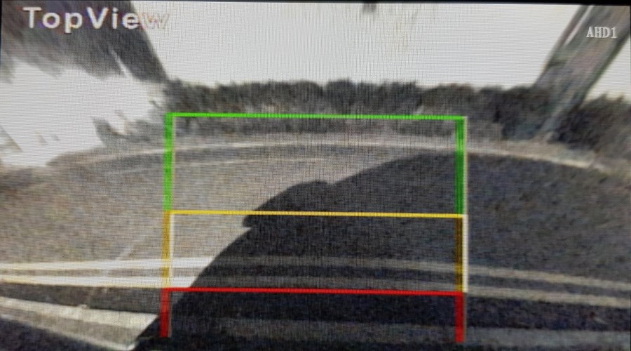 Reversing camera plan view at night