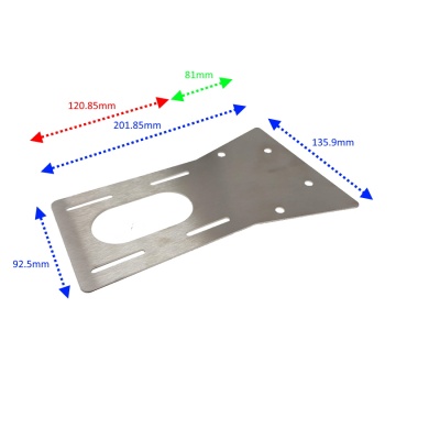 Stainless Steel extension plate for the VANCAM reversing camera