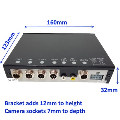 4 channel duplex box for reversing cameras