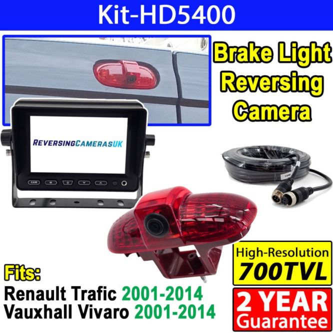 Kit Caméra De Recul Pour Renault Trafic/Opel Vivaro 2001-2014 - Écran 5", Vision Nuit