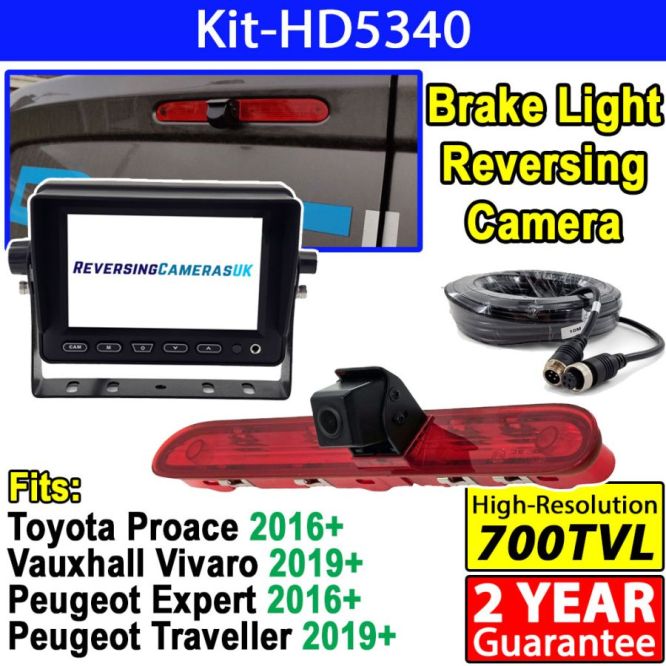 For 3rd Brake Light Reversing Camera With 7 "Monitor Kit For Renault Trafic, Opel/Vauxhall Vivaro(2001-2014)AHD1080P - 34 - View #3