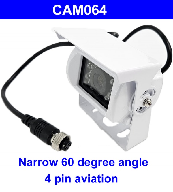 White narrow angle CCD bracket reversing camera