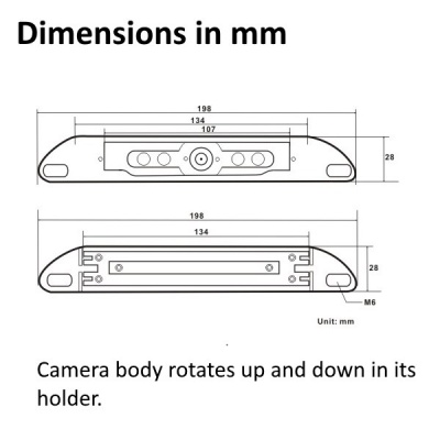 Hi-Res CMOS number plate reversing camera