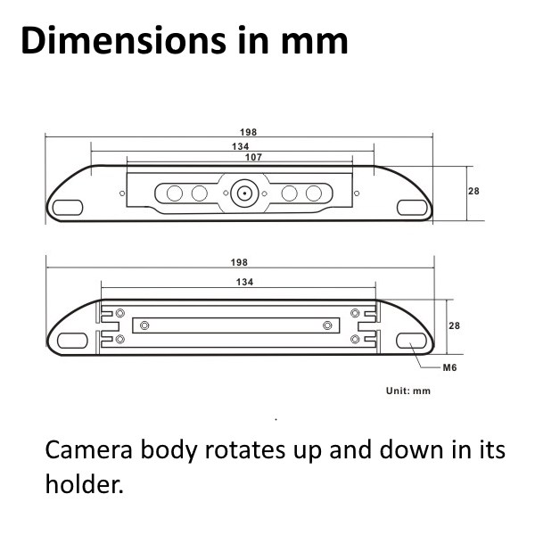 7 inch AHD clip on mirror monitor and number plate camera