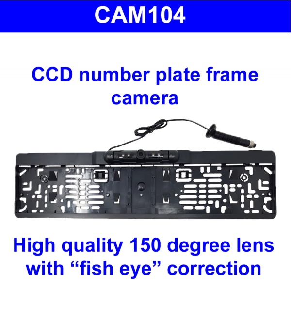 CCD number plate frame reversing camera
