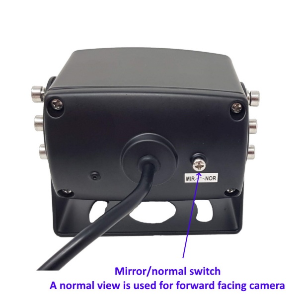 CCD reversing camera with mirror normal switch