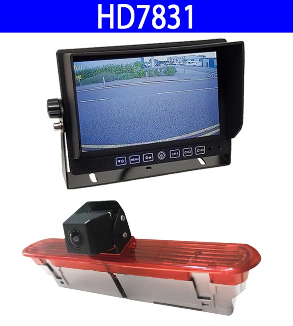 Dash monitor and Fiat Doblo brake light reversing camera Reversing Cameras UK