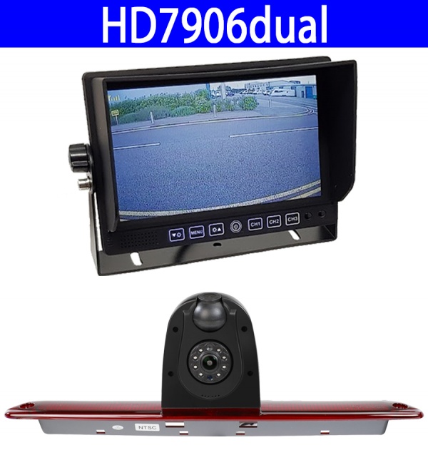 Heavy duty dash monitor and Mercedes Sprinter dual lens brake light camera
