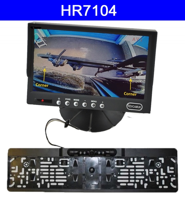 7 inch colour monitor and high resolution CMOS number plate frame reversing camera
