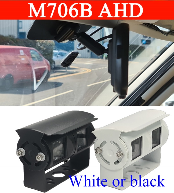 MB706B AHD Mirror monitor with bracket and AHD twin lens camera