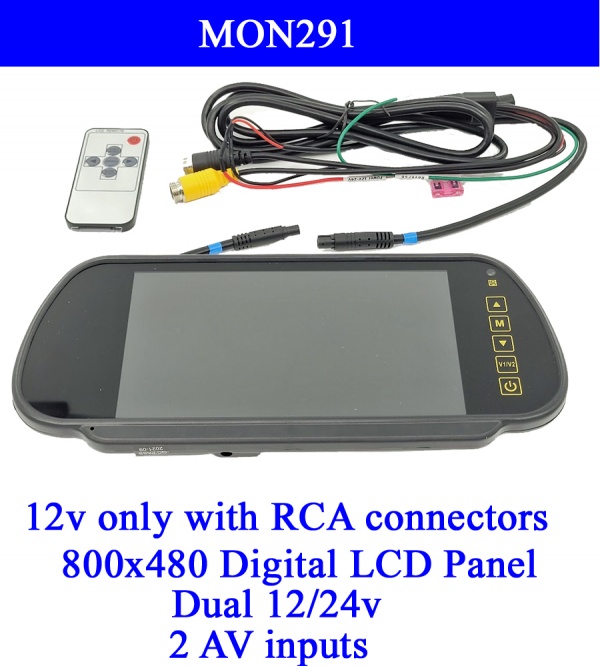 7 inch clip over the mirror monitor Reversing Cameras UK