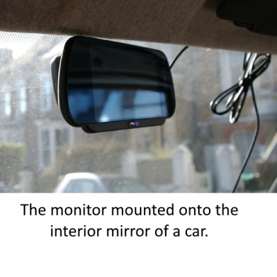 7 inch clip over the mirror monitor
