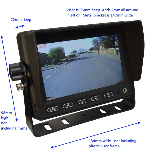 5 inch stand on dash monitor and Vauxhall Vivaro CCD brake light reversing camera