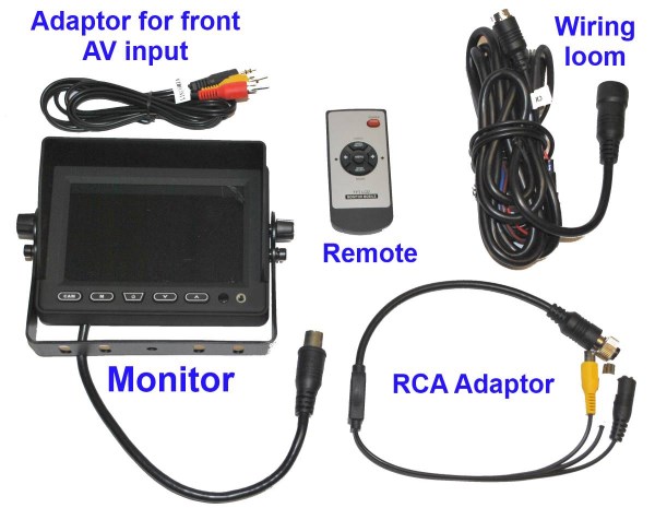 5 inch stand on dash monitor and CCD bullet reversing camera