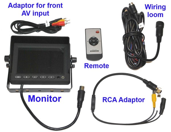 5 inch stand on dash monitor and dual lens Ford Transit Brake Light Reversing Camera