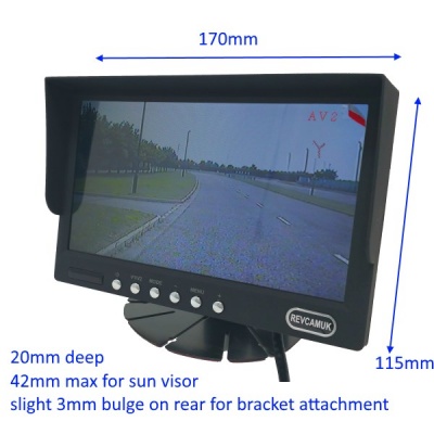 7 inch stand on dash monitor