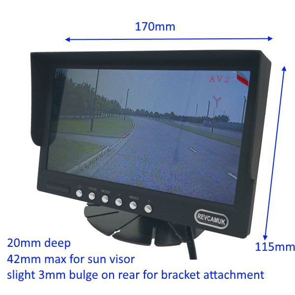 7 inch colour dash monitor and Vauxhall Vivaro CCD brake light reversing camera