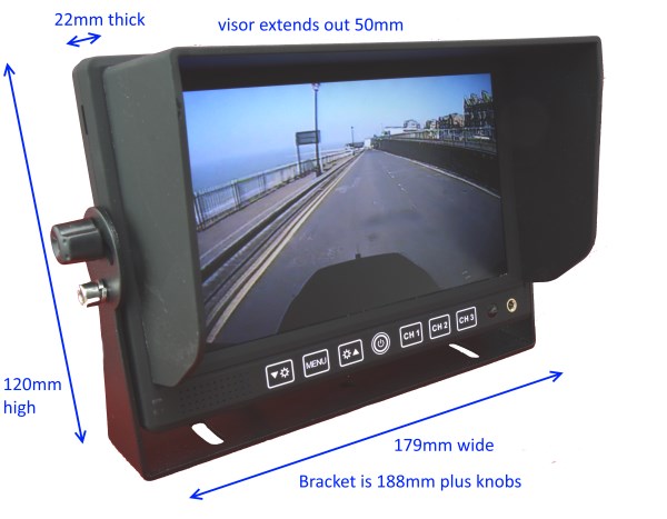 7 inch dash monitor and 600TVL number plate frame reversing camera