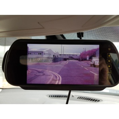 AHD twin lens reversing camera and mirror rear view monitor