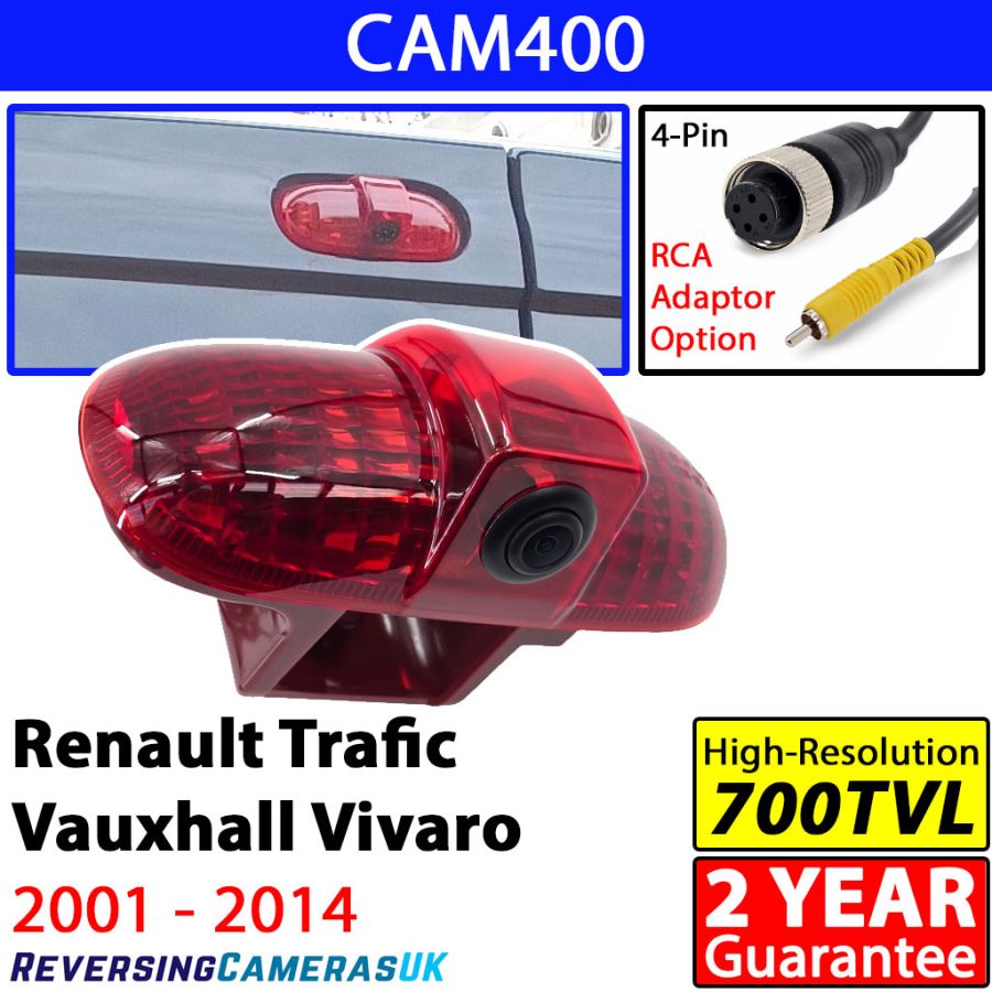 Telecamera Posteriore Per Renault Trafic/Opel Vivaro 2014 - Visione Notturna IR, Impermeabile IP67, Angolo 140°