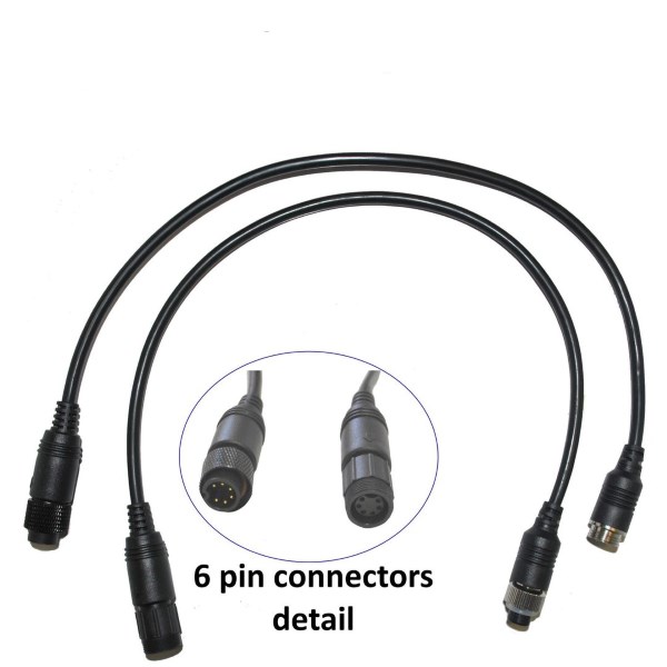 Single lens adaptor to convert reversing camera 6 pins to 4 pins