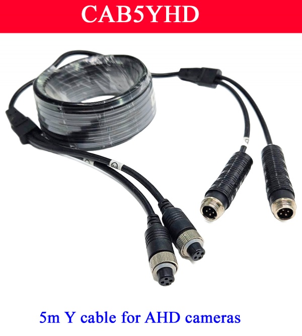 5m Y cable for AHD twin reversing  camera systems