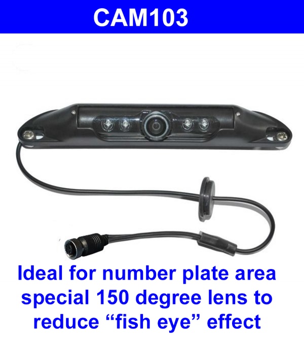 Hi-Res CMOS number plate reversing camera
