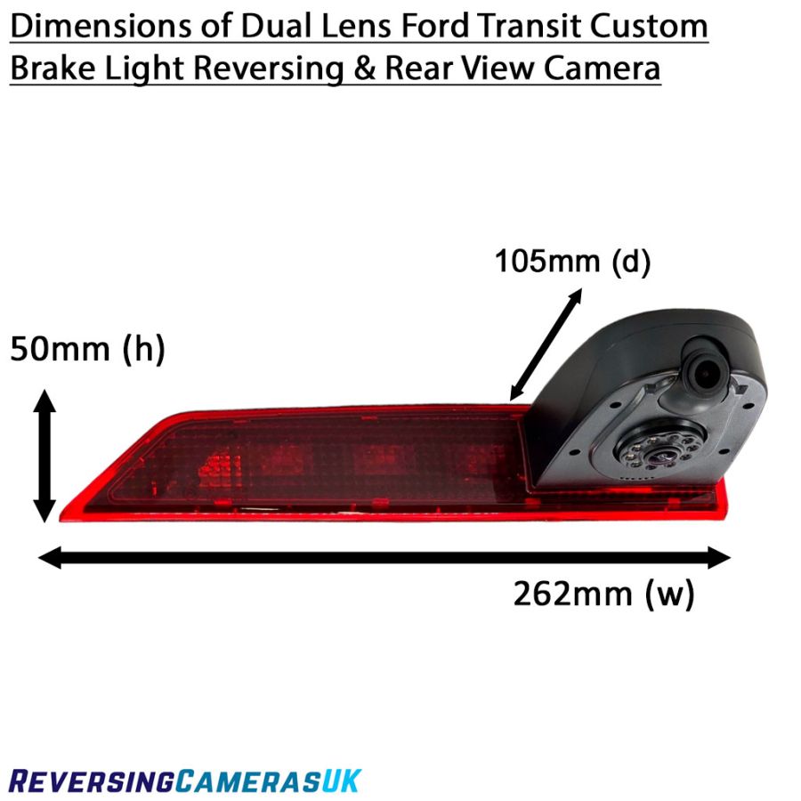 Transit Rear Camera Kit Ford Transit Custom Dual Lens Brake Light Camera Kit with 7