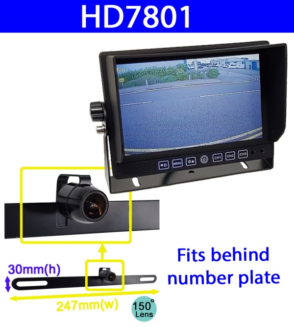 Heavy duty rear view monitor and CMOS reversing camera