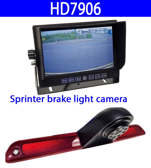 7 inch stand on dash monitor and Mercedes Sprinter brake light reversing camera