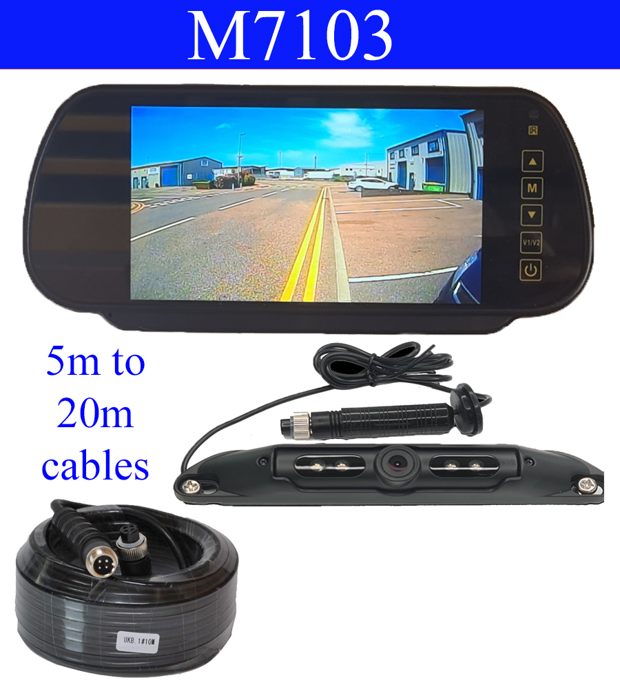 Mirror monitor with number plate camera