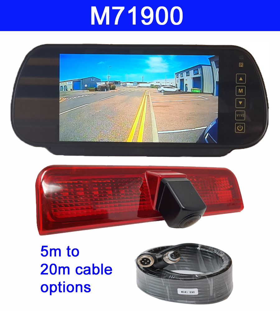 VW Caddy brake light reversing camera and mirror monitor