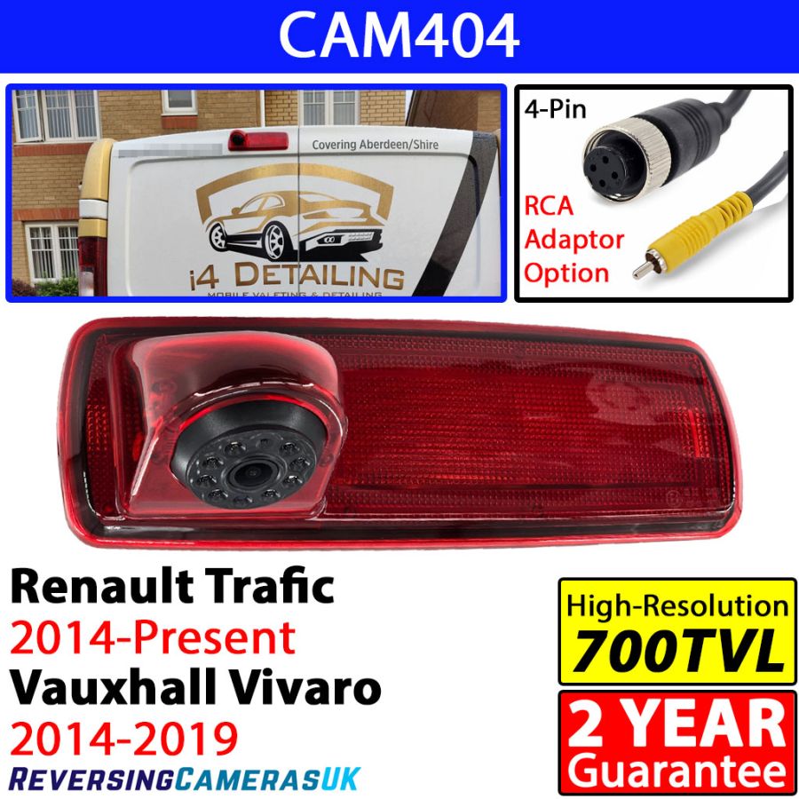 Vauxhall Vivaro & Renault Trafic Brake Light Reversing Camera – Clear ...