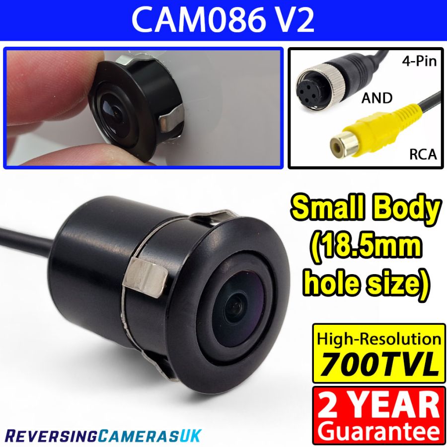 Small Flush-Fit Bumper Mounting Reverse Camera - Reversing Cameras UK