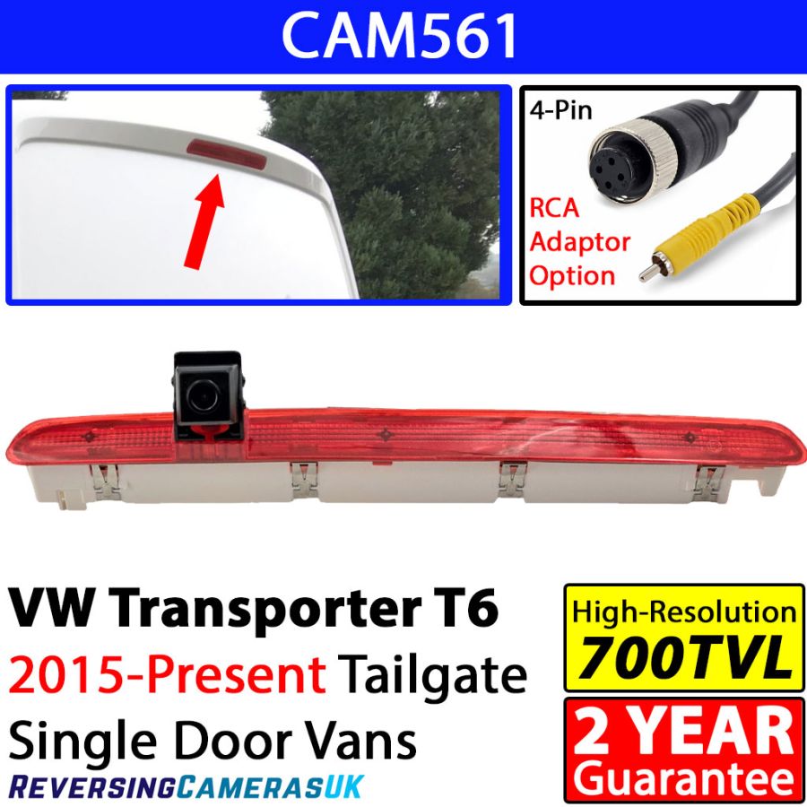 Volkswagen Transporter T6 Tailgate Brake Light Reversing Camera – Clear ...