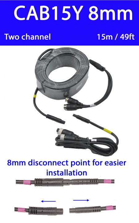 15m 4 pin extension cable with 8mm link