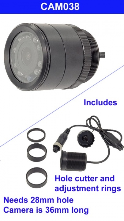 CCD bullet camera with 4 pin connectors