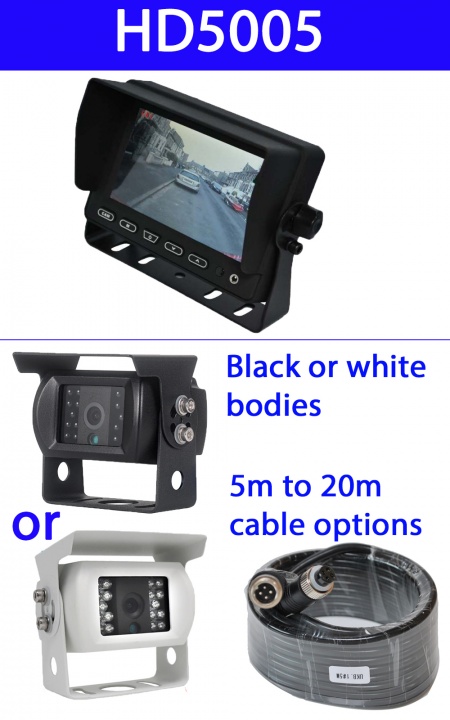 5 inch heavy duty reversing system with CCD camera