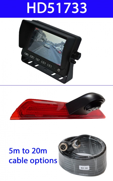 5 inch stand on dash monitor and Ford Transit brake light camera