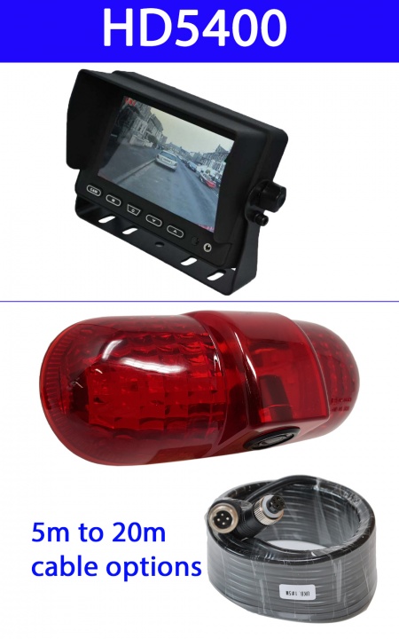 5 inch stand on dash monitor and Vauxhall Vivaro CCD brake light reversing camera