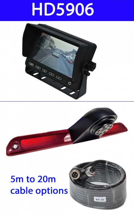 5 inch stand on dash monitor and Mercedes Sprinter brake light camera