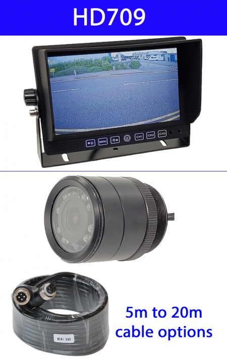 7 inch stand on dash monitor and CCD bullet reversing camera